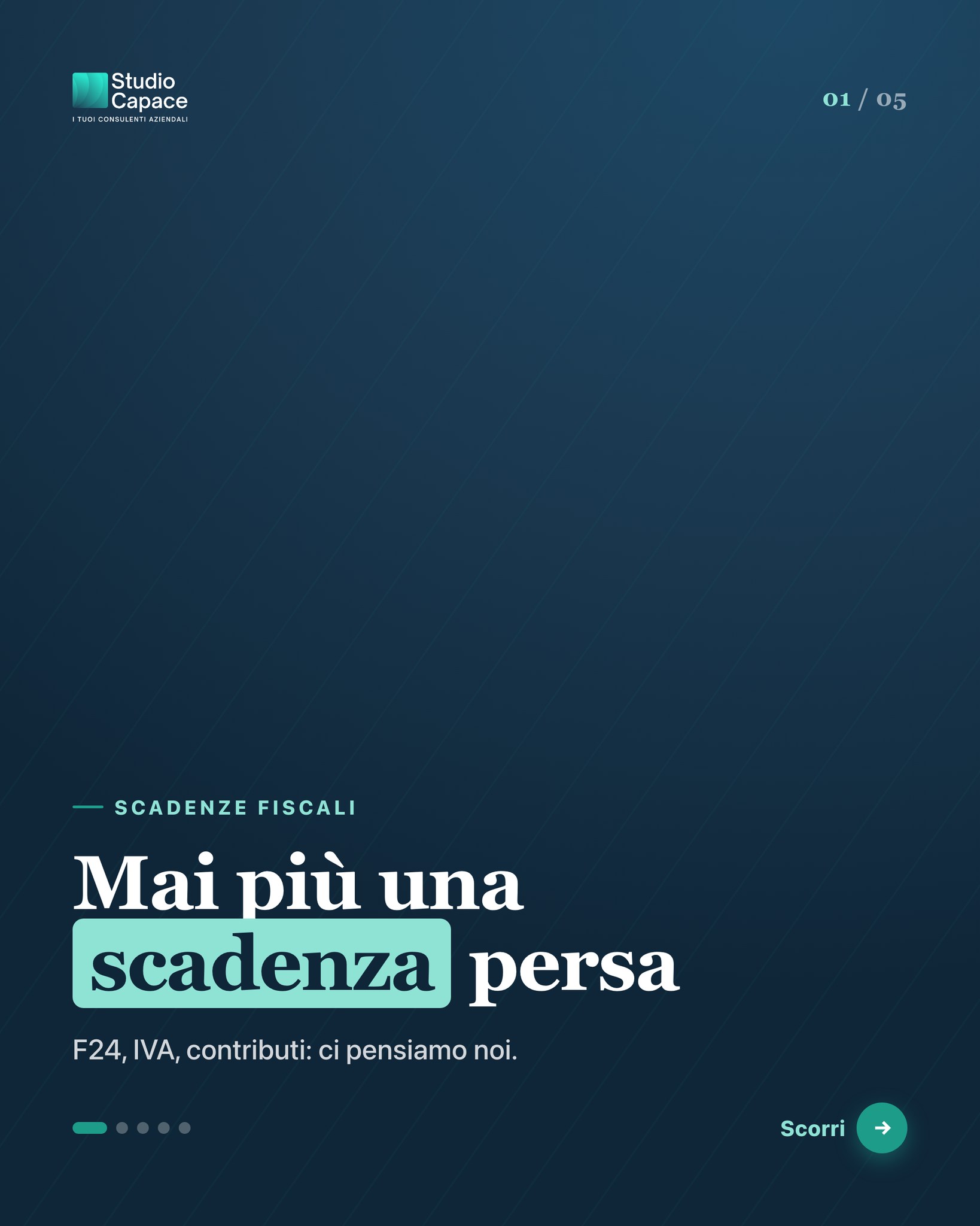 Scadenze fiscali — post Instagram Studio Capace